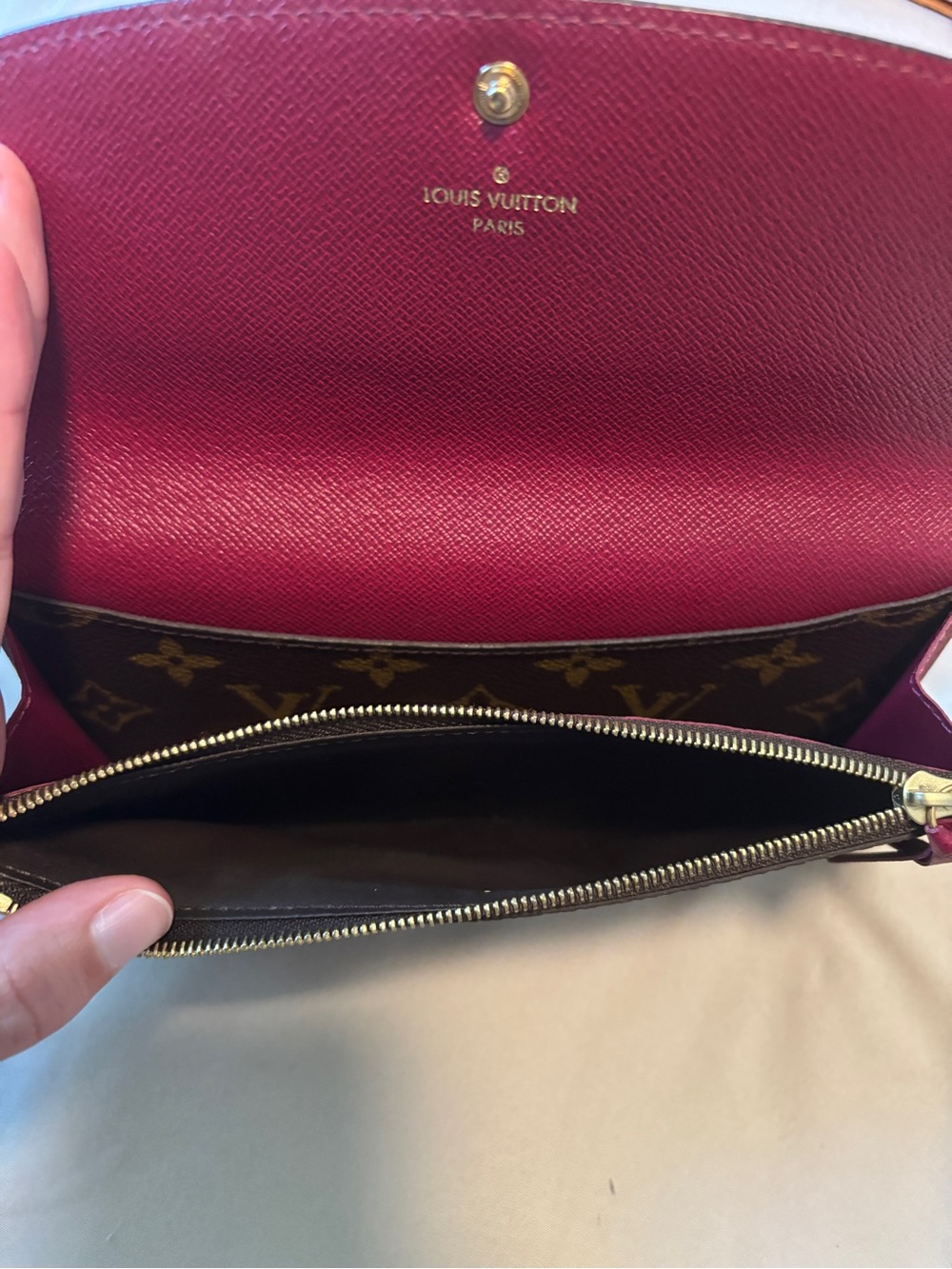 Louis Vuitton Monogram Canvas Wallet in Brown with Pink Snap - Picture 12 of 16